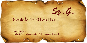 Szekér Gizella névjegykártya
